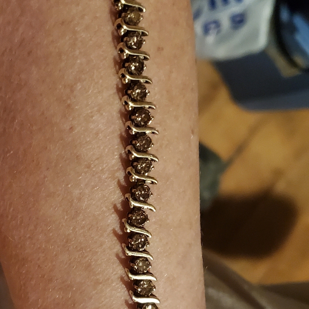 14k Champagne Diamond Bracelet